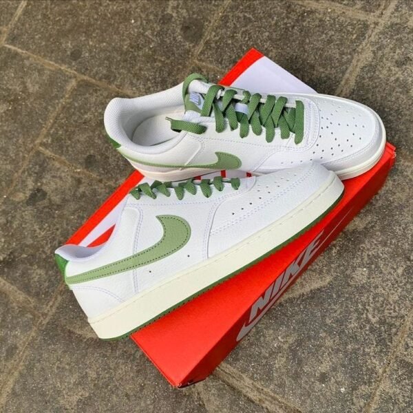 Alternative view of NK AIR FORCE COURT VISION 1 [WHITE / OLIVE GREEN] 1009025