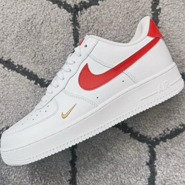 Alternative view of NK AIR FORCE 1 LOW ESSENTIAL GYM RED MINI SWOOSH [WHITE/ RED] 0809025