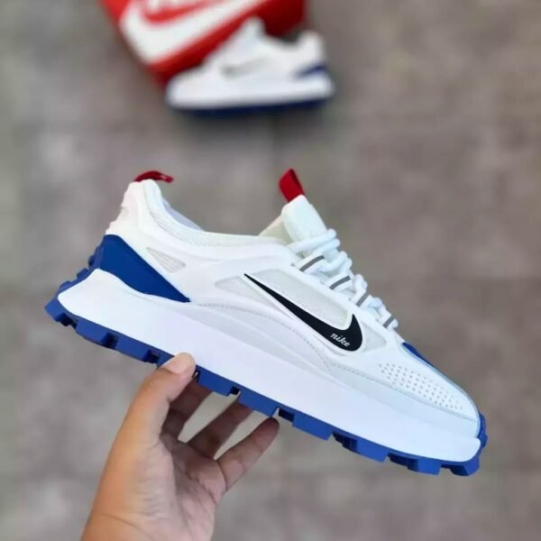 Alternative view of NK BAILLELI PLATFORM SNEAKER [WHITE / BLUE / BLACK / RED] 0909025