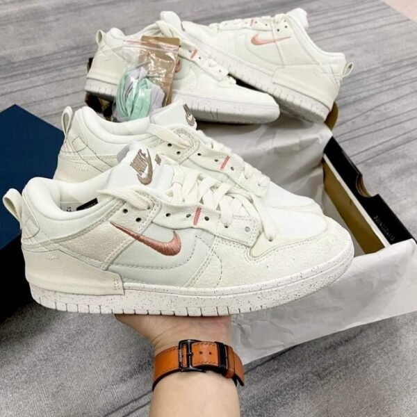Alternative view of NK SB DUNK LOW DISRUPT 2 PALE IVORY SWOOSH – [CREAM / WHITE / PINK] 2508025