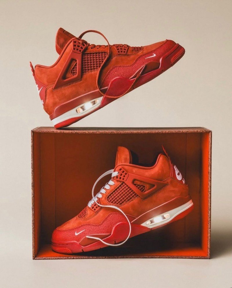 NK AIR JORDA_N RETRO 4 NIGEL SYLVESTER BRICK BY BRICK [ORANGE / RED / WHITE] 0909025