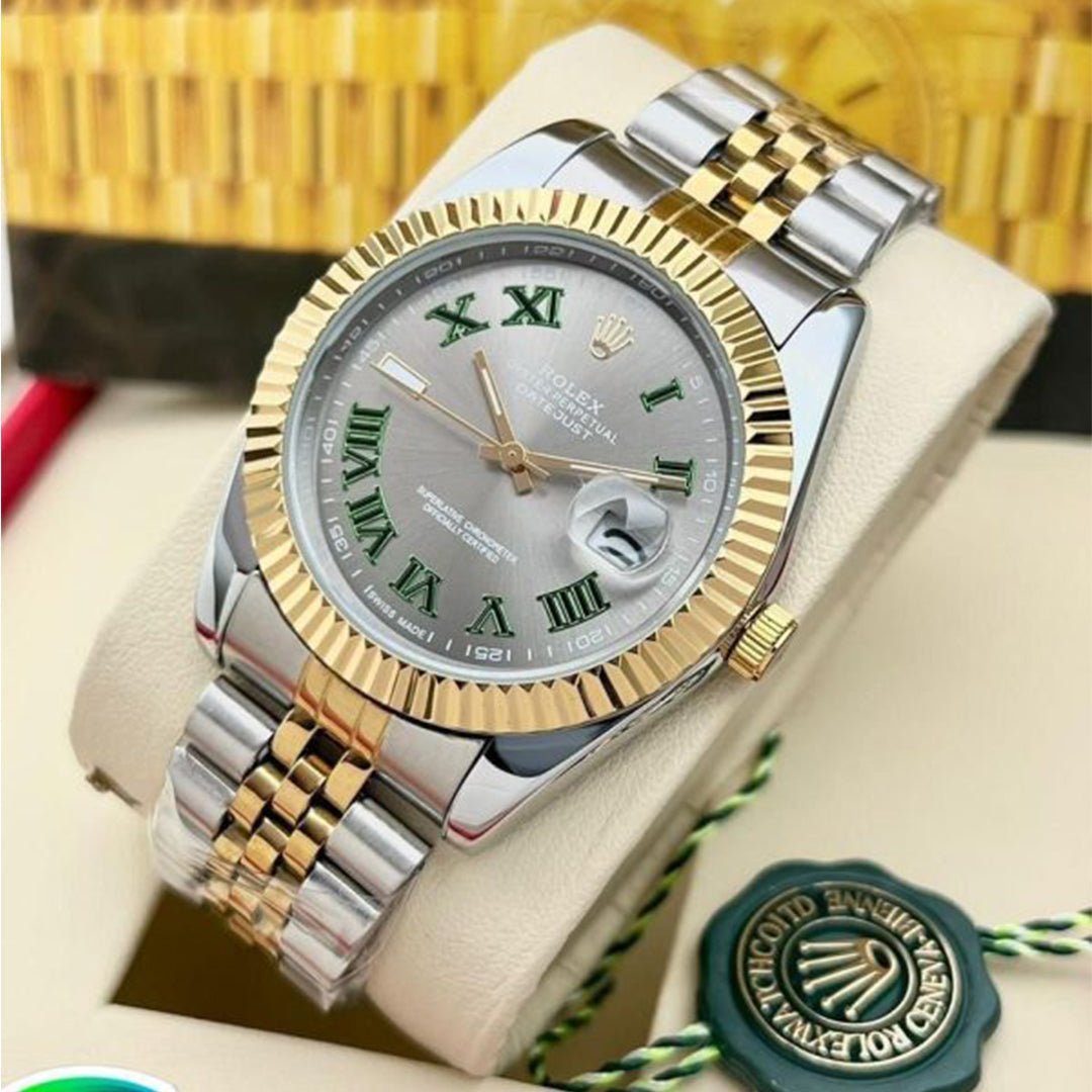Rolex Datejust Dualtone Grey Dial Metal Watch - Image 4