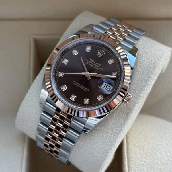 Alternative view of Rolex Datejust Rosegold Gold Diamond Metal Watch