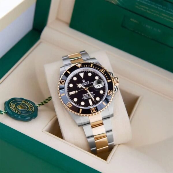 Alternative view of Rolex Submariner Silver Gold Black Metal Watch