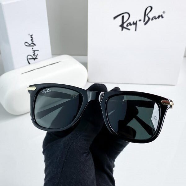 Alternative view of Branded  RB Gold Black Sunglasses (With Original Kit)