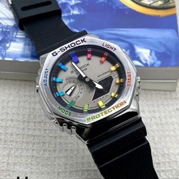Alternative view of G-shock Gm 2100 Stainless Steel Rainbow Black Strap Watch