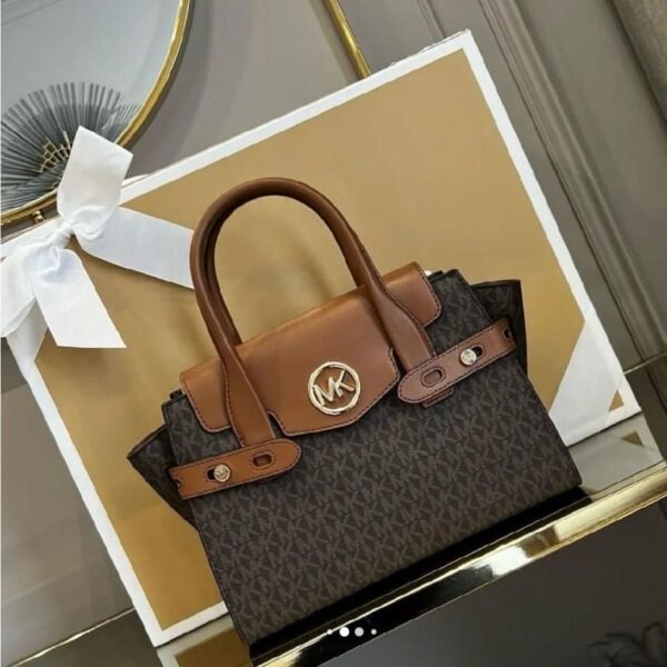 Alternative view of Branded MK CARMEN MD FLAP SATCHEL SHOULDER BAG (BZ)