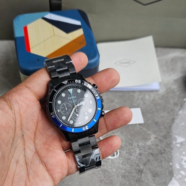 Alternative view of Fossil Fb 03 Black Metal Watch