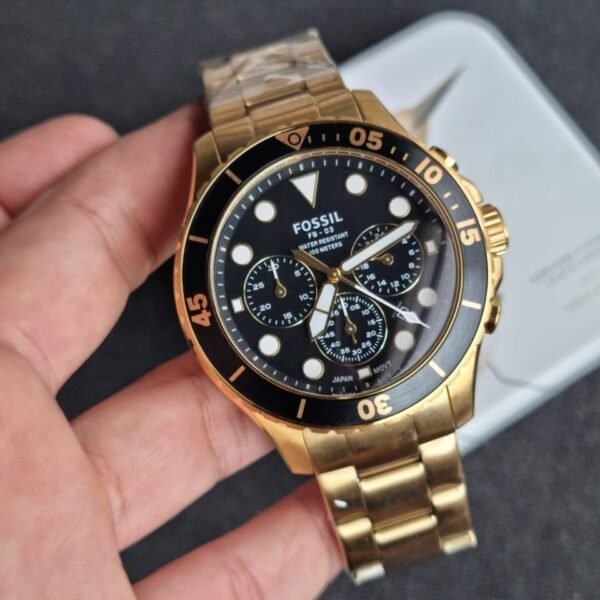 Alternative view of Fossil Fb 03 Gold Metal Watch