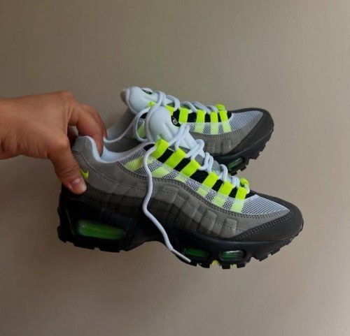 Alternative view of Nike AIR MAX 95 OG NEON BIG BUBBLE [NEON / WHITE / GREY] 1809025