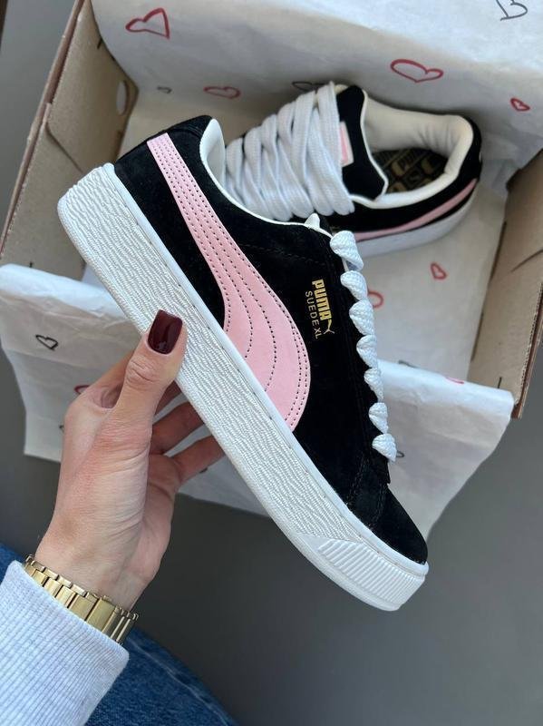 Alternative view of PUMA SUEDE XL [BLACK / PINK] FOR HER 1009025