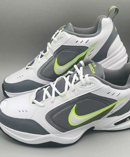 Alternative view of Nike AIR MONARCH IV TRAINERS[WHITE / GREY / NEON] 0909025